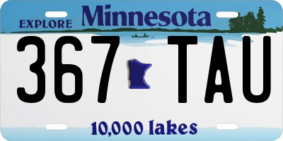MN license plate 367TAU