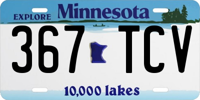 MN license plate 367TCV