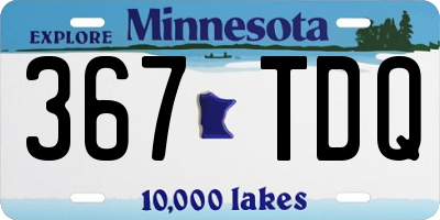 MN license plate 367TDQ