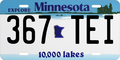MN license plate 367TEI