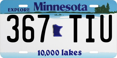 MN license plate 367TIU