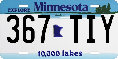 MN license plate 367TIY