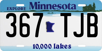 MN license plate 367TJB