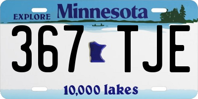 MN license plate 367TJE