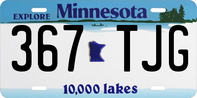 MN license plate 367TJG