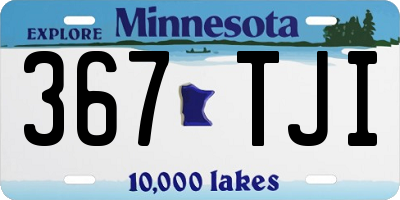 MN license plate 367TJI