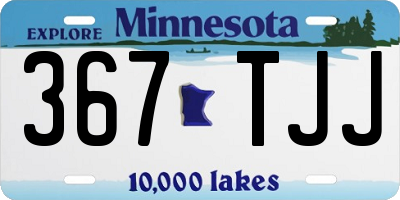 MN license plate 367TJJ