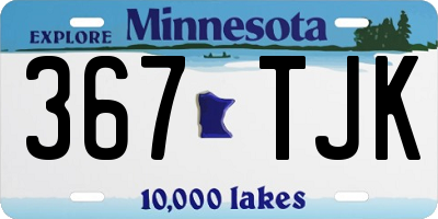 MN license plate 367TJK