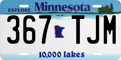 MN license plate 367TJM