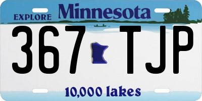 MN license plate 367TJP