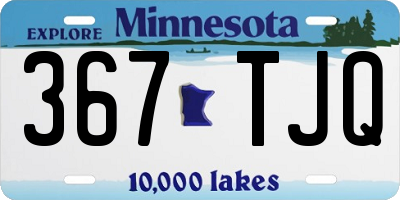 MN license plate 367TJQ