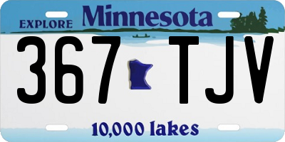 MN license plate 367TJV