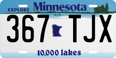 MN license plate 367TJX