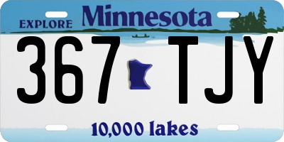 MN license plate 367TJY