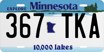 MN license plate 367TKA