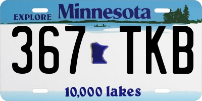 MN license plate 367TKB