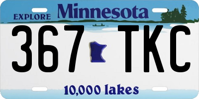 MN license plate 367TKC