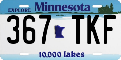 MN license plate 367TKF