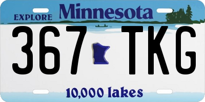 MN license plate 367TKG