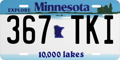 MN license plate 367TKI