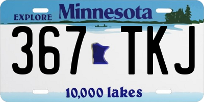 MN license plate 367TKJ