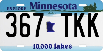 MN license plate 367TKK