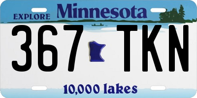MN license plate 367TKN