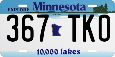 MN license plate 367TKO