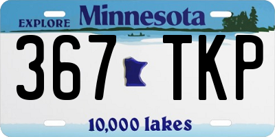 MN license plate 367TKP