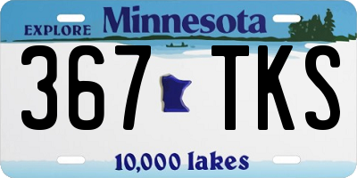 MN license plate 367TKS