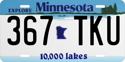 MN license plate 367TKU