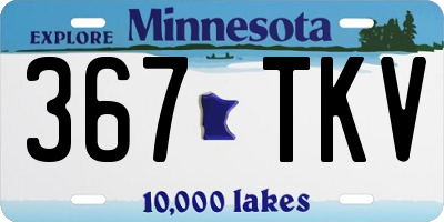 MN license plate 367TKV