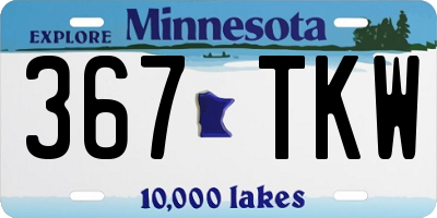 MN license plate 367TKW