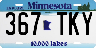 MN license plate 367TKY