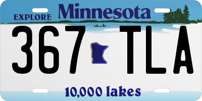 MN license plate 367TLA