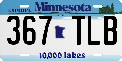 MN license plate 367TLB