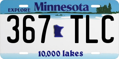MN license plate 367TLC