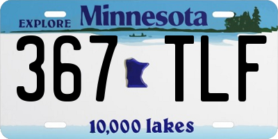MN license plate 367TLF