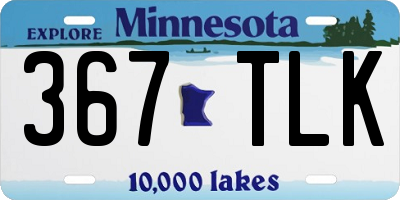 MN license plate 367TLK