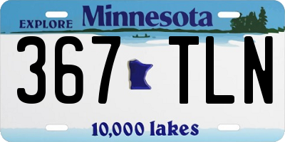 MN license plate 367TLN