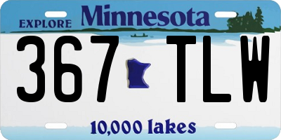 MN license plate 367TLW