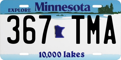 MN license plate 367TMA