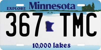 MN license plate 367TMC