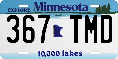 MN license plate 367TMD