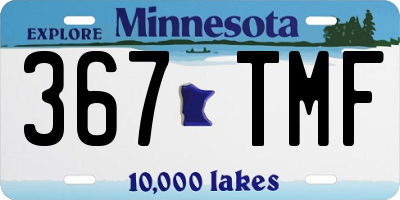 MN license plate 367TMF
