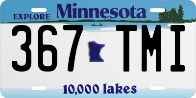 MN license plate 367TMI