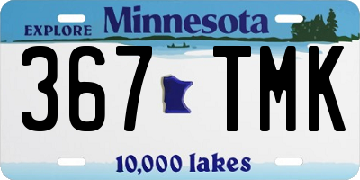 MN license plate 367TMK