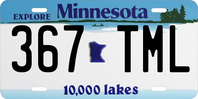 MN license plate 367TML
