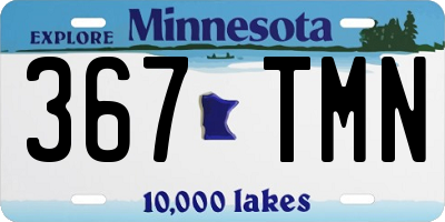 MN license plate 367TMN