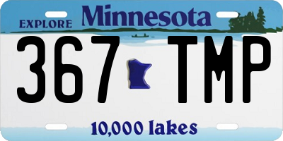 MN license plate 367TMP